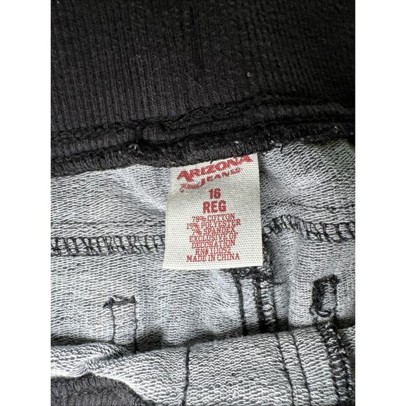 Vintage Arizona Jean Co Black And Grey Wash Jeggings Y2K 90s Pull On Stretch 16R - Picture 2 of 4